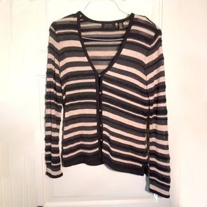 Dana Buchman Striped Cardigan